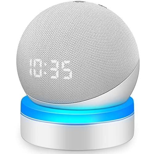 For Amazon Echo Dot 4 / Echo Dot 5 Holder with Luminescent Desktop Stand Accessories with Integrated Cable Management, No Screws Required, Speaker Rack (Amazon Echo Dot 4 / Echo Dot 5, White) WL808 - Image 1