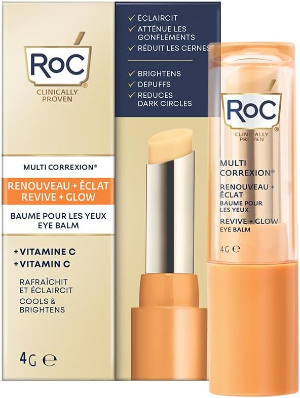 RoC - Multi Correxion Renouveau + Eclat Baume pour les yeux - Contient de la vitamine C - Hypoallergénique - 4 g - Image 1