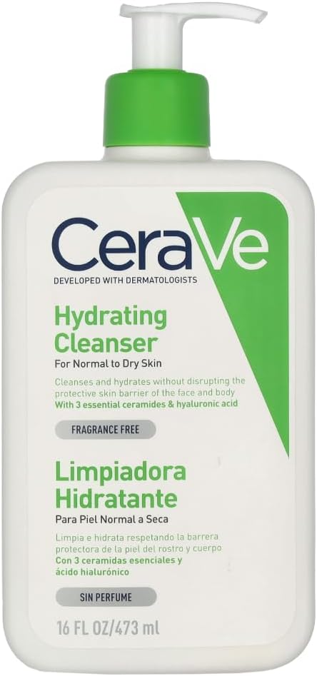 CeraVe - Crème Lavante Hydratante - Visage & Corps - Nettoie et Hydrate Sans Altérer la Barrière Cutanée - Aux 3 Céramides Essentiels + Acide Hyaluronique - Peau Normale à Sèche - 473 ml - Image 1