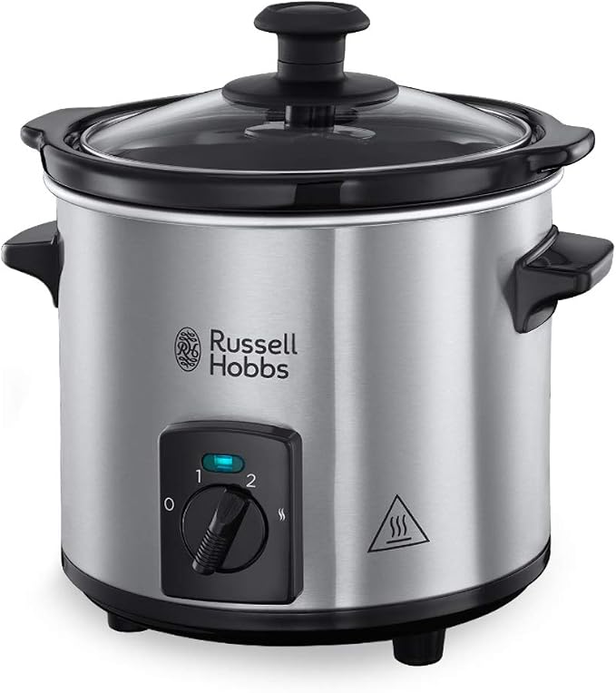 Russell Hobbs Electric Slow Cooker [Programmable] Compact Home (2 L, Removable Ceramic Bowl, 3 Adjustable Temperatures, Warm, Thermo-Insulated Handles, Non-slip Feet) 25570-56 - Image 1