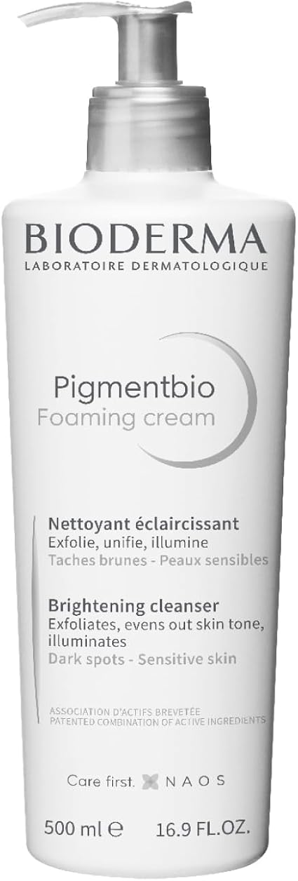 BIODERMA Pigmentbio Foaming Cream - Exfoliating Anti-Aging Cleanser, Masks Dark Spots - Removes Blemishes - Dermatologically Tested - Sensitive Skin - Pump Bottle 500ml - Image 1