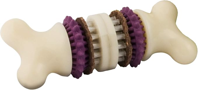 PetSafe - Busy Buddy Bristle Bone (M), Dental Toy with Treat - Dog Toothbrush - Image 1