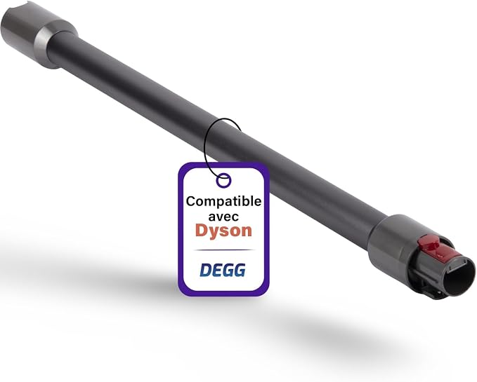 DEGG Telescopic Tube – Compatible with Dyson V7, V8, V10, V11 and V15 Vacuum Cleaners, Extension Tube 32 mm, Suction Tube Replacement Parts, Vacuum Accessories – Colour: Dark Grey - Image 1
