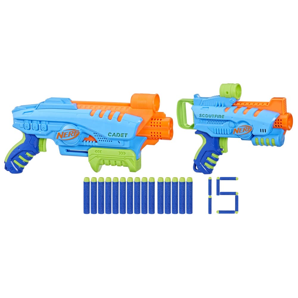 Nerf Elite Junior Ultimate Starter Set, 2 Blasters, 15 Nerf Elite Darts - Image 1