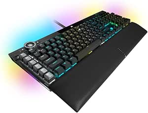 Corsair K100 RGB Opto-Mechanical Gaming Keyboard (OPX RGB Switches, RGB LED Backlight, Polycarbonate Keycap Set, Removable PU Leather Magnetic Wrist Rest) Black - Image 1