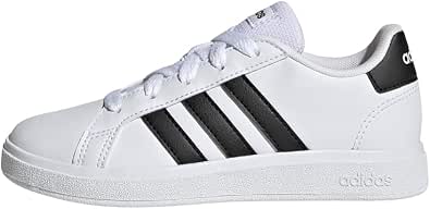 adidas Unisex Child Grand Court Lifestyle Tennis Lace-up Shoes Sneakers, Ftwr White Core Black Core Black - Image 1