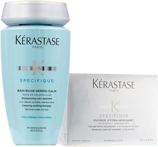 Kerastase Specifique Bain Riche Dermo Calm 250ml Hydra Soothing Mask 200ml - Image 1