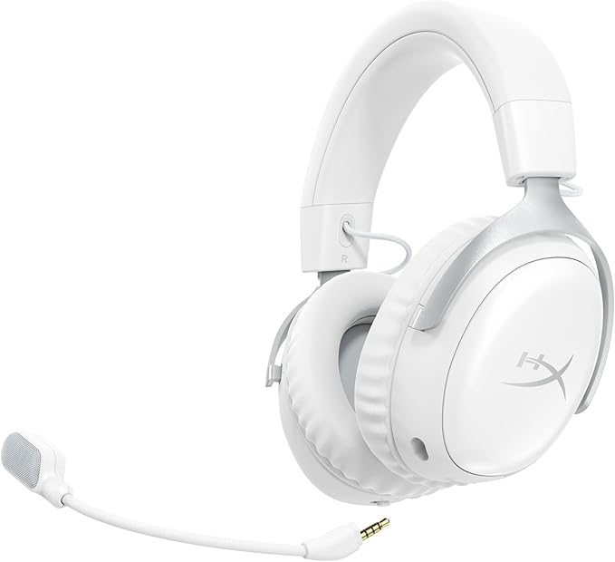 HyperX Cloud III S Wireless Bluetooth Gaming Headset 2.4GHz PC PS5 Xbox Drivers 53mm DTS Microphone 10mm Battery up to 200h White - Image 1
