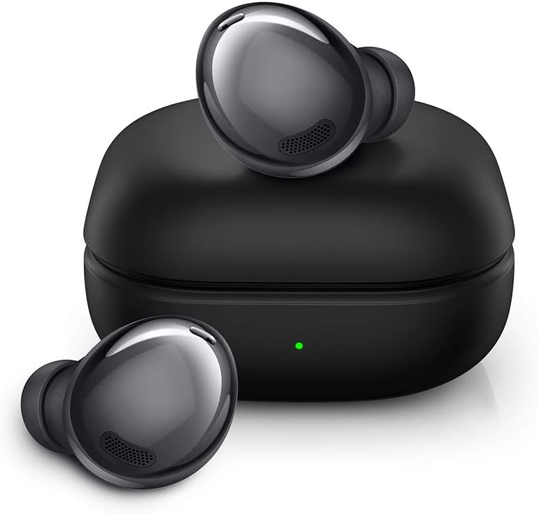 Samsung Galaxy Buds Pro, écouteurs sans fil, écouteurs sans fil, batterie longue durée, 3 microphones, Sound by AKG, haut-parleurs 2 voies avec Araree Clear Cover, Phantom Black (version allemande) - Image 1