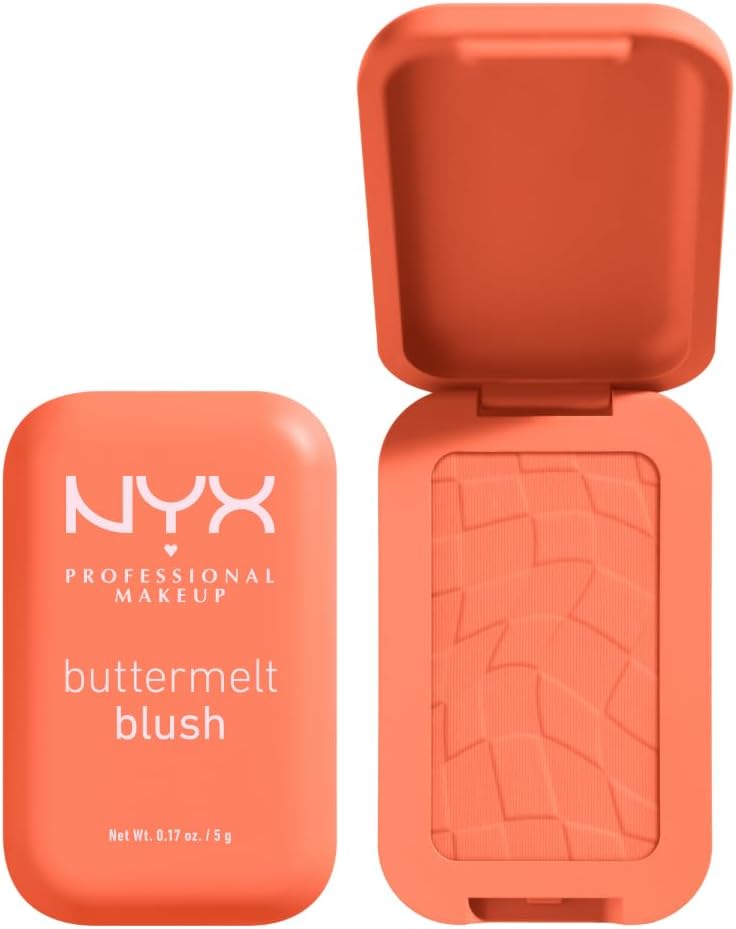 NYX PROFESSIONAL MAKEUP - Blush en Poudre, enrichi en beurre de mangue, beurre d'amande & beure de karité - Texture Fondante - Formule Vegan - Buttermelt Blush, Teinte : The Butta - Image 1