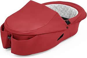 Stokke Xplory X Carrycot Red - Removable Carrycot for Xplory X Stroller - Soft Inner Lining and Breathable Mattress - Removable Windproof Cover and Easy Access Pockets - Image 1