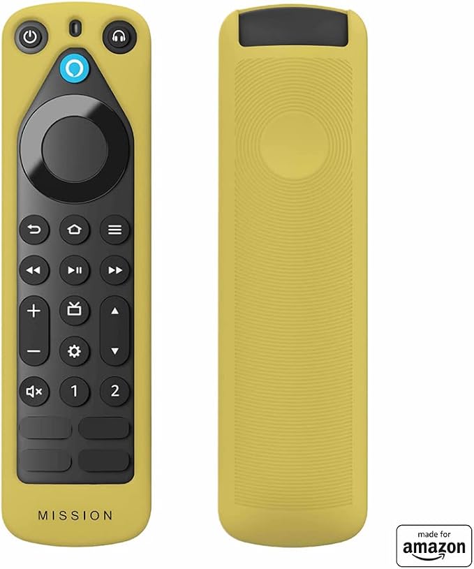 Nouvelle housse de protection pour télécommande « Made for Amazon » pour télécommande vocale Alexa Pro (version 2022), Jaune - Image 1