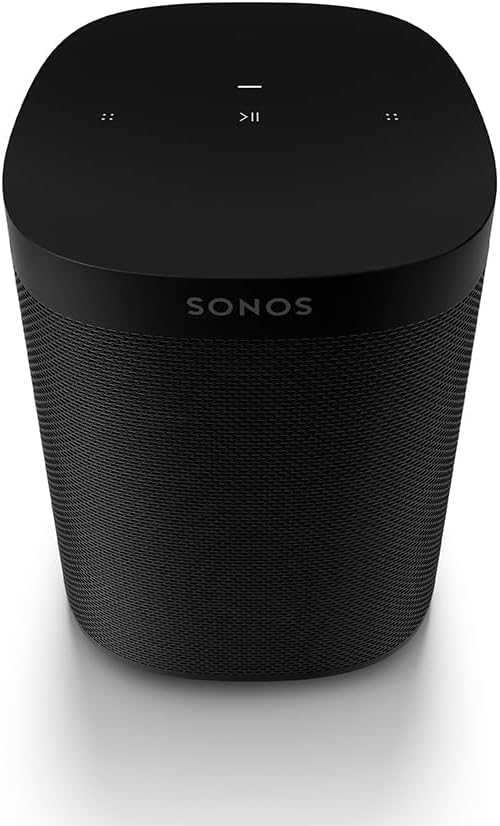 Sonos One - Enceinte sans Fil - Multiroom WiFi - Air Play 2 - Assistant Google et Amazon Alexa Intégrés - Son Clair - Interface Tactile - Noir - Image 1