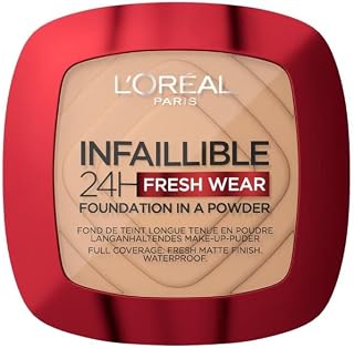 L'Oréal Paris Long-Lasting Powder Foundation - Waterproof - Infallible 24H Fresh Wear - Amber (300) - 9 g - Image 1