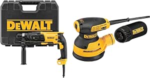 DeWalt D25133K Sds-Plus Hole Punch 3 Modes - 26 mm Wired - 800W - Vacuum Speed 0-1500 rpm - Striking Energy (Epta 05/2009) 2.8 Joules & DeWalt DWE6423 Eccentric Sander Diameter 125 mm - Image 1