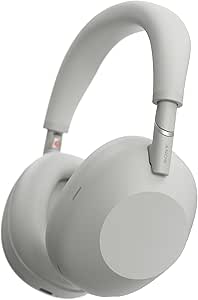 Sony WH-1000XM6 Wireless Bluetooth Headphones with Noise Reduction Black, Unique Hi-Res Sound, Comfortable, Foldable Design, Durable Case, 30 Hours Battery Life, iOS & Android – Platinum Silver - Image 1