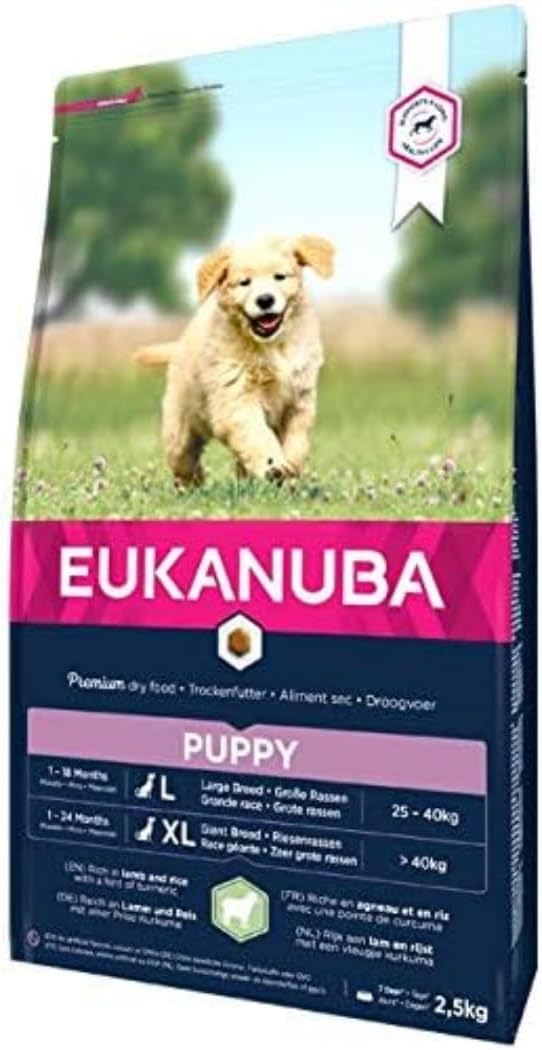 Eukanuba Puppy & Junior Adult Dry Food For Large Breed Lamb&Rice 2.5kg - Image 1