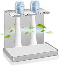 Toothbrush Holder Wall Mounted Stainless Steel Toothbrush Holder with Diatomaceous Earth for Oral-B, iO, Philips Sonicare, Holder for 4 Electric Toothbrush Heads (Silver, 2pcs) - Image 1