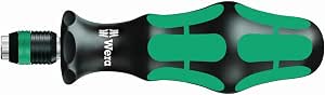 Wera 05051462001 816 R Bit Holder with Rapidaptor Quick Release Chuck, 1/4 Inch x 119 mm, Black/Green - Image 1
