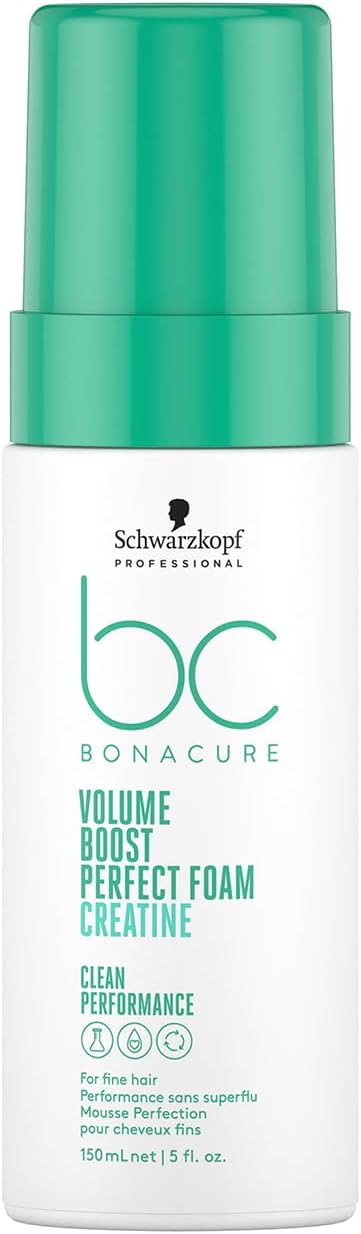 Schwarzkopf Professional Bonacure Volume Boost Perfect Foam Styling Mousse for Fine and Soft Hair Vegan Care Complex with Creatine and Panthenol Antistatic Better Handling 150ml - Image 1