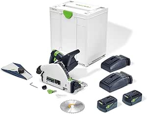 Festool Festool tsc 55 5.2 kebi-plus/xl plunge saw - 2 x 18V batteries, charger + blade diameter 160 mm + systainer systainer sys3-576714 - Image 1