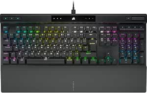 Corsair K70 RGB Pro Wired Mechanical Gaming Keyboard - Cherry MX Red Linear Switches - Double-Shot PBT Keys - iCUE Compatible - QWERTY UK - PC, Mac, Xbox - Black - Image 1