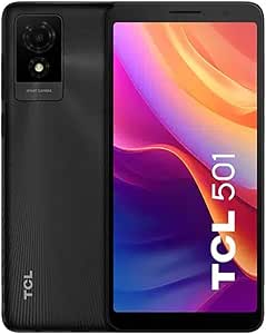 TCL Smartphone 501 6.0" qHD, Octa-Core, 2GB RAM, 32GB ROM, 5MP Camera, 3000mAh Battery, Android 14GB, Dual SIM, Face Unlock - Prime Black. - Image 1