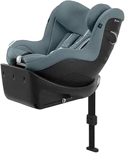 CYBEX Gold Sirona Gi i-Size Plus Car Seat with Base, From 3 months to 4 years approx. (from birth with the Reducer), Max. 20 kg, 61-105 cm (from 40 cm with the Reducer), Stormy Blue - Image 1