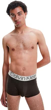 Calvin Klein Men's Low Rise Trunk, Multicoloured (Blue Shadow, Grey Sky, Black), L - Image 1