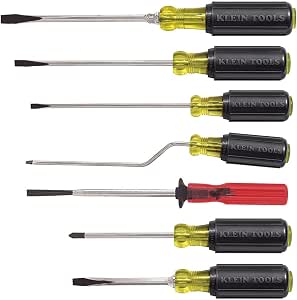 Klein Tools 85077 Multi-Application Screwdriver Set with Tip-Ident and Cushion-Grip Handles, 7-Piece - Image 1