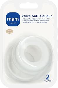 MAM Easy Start Anti-Colic Bottle Valves (2 Pieces) - Aerated Base Valves to Reduce Colic - For Regular Reflux When Feeding Babies & Newborns - Image 1