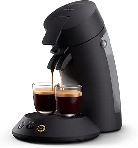Philips SENSEO Original Plus Coffee Pod Machine, Crema Plus, Intensity Selector Flavour Booster Technology, Green Product, Intense Black (CSA210/61) - Image 1