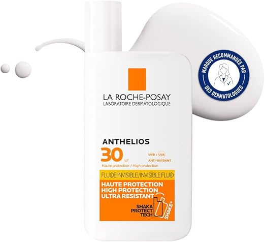 La Roche-Posay, Anthelios, High Protection Invisible Sun Fluid SPF30, Marine Friendly Cream, Sensitive and Intolerant Skin, Invisible and Non-Greasy Finish, 50 ml - Image 1