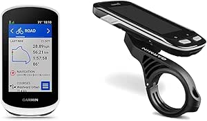 Garmin Edge Explore 2.3 Inch Bike Computer, Intuitive GPS, VO2 Functions, Personal Records, White, Single & Front Mount for Edge 1000 Bike GPS - Image 1
