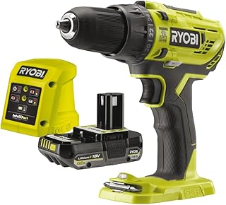 Impact drill 18V - 2 speeds - 50 Nm - 500-1800 rpm - torque adjustment 24 positions - 13 mm chuck delivered with 1 2Ah battery and charger - R18PD32-1C20G - Image 1