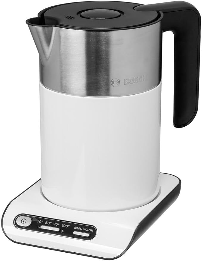 Bosch TWK8611P Styline Water Heater (2400 W, Temperature Selection, Auto Shut-off, Warm Function, Overheating Protection), 1.5 L Capacity, White - Image 1
