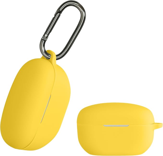 kwmobile Case Compatible with Sony WF-1000XM5 - Headphone Case Silicone Protective Case - Yellow - Image 1