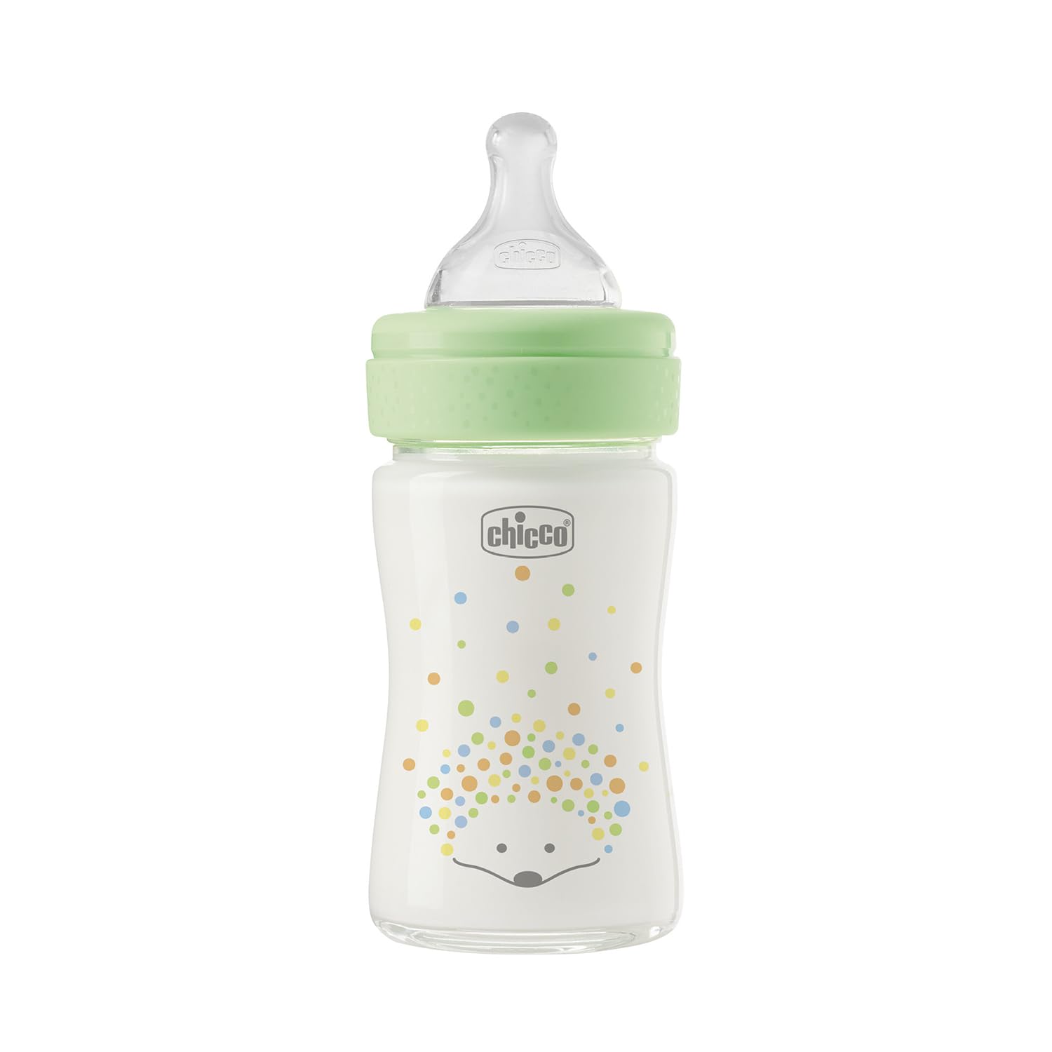 Chicco Perfect Easy Slow Flow Bottle with Physio Soft Silicone Teat and Soft Sense Finish Anti-Colic Reduces Regurgitation and Irritability 150ml Glass Bottle 0m+ - Image 1