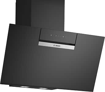 Bosch DWK87FN60 Series 4 Wall Hood, 4 Suction Speeds Including 1 Intensive, 80 cm, Black with Glass Finish          [Energy Class A+] - Image 1
