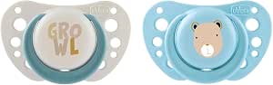 Chicco Chicco PhysioForma Air Dummy Light Blue, 0-6 Months, Silicone Dummy, Anatomical and Functional, Promotes Physiological Breathing, Light Blue, 2 Pieces - Image 1