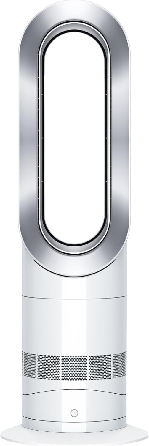 Dyson Hot+Cool Jet Focus Chauffage et ventilateur AM09 – 2-en-1 : chauffe et refroidit avec flux d’air puissant (Blanc/Argent) - Image 1