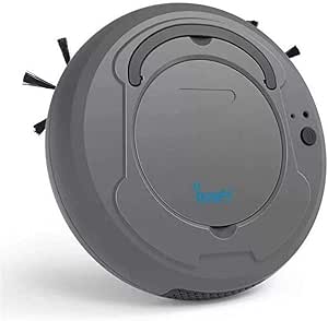 LG&S Robot Vacuum Cleaner, Strong Automatic Floor Suction Sweeper for Pet Hair Care Tile Household Mat, Grey - Image 1