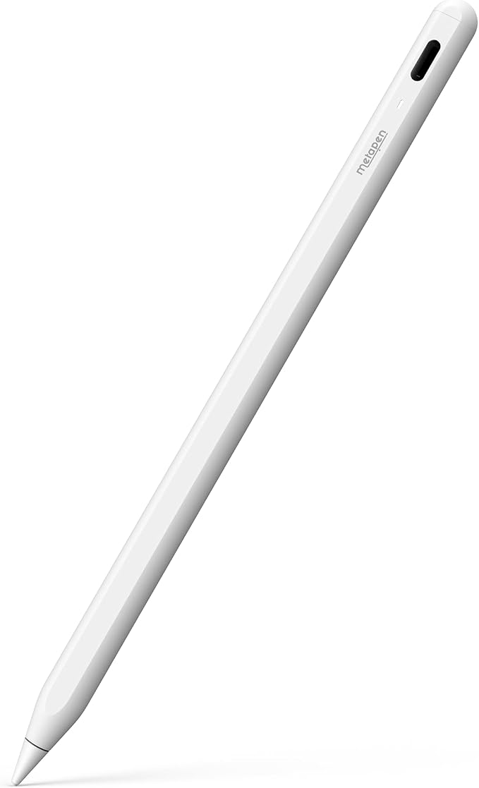 Metapen A8 Stylus Compatible with Apple iPad Mini 7th A17 Pro, Pencil for iPad Quick Charging with Palm Rejection, Tilt Detection, Pixel Accuracy, Low Latency for Notes, Study (Ivory) - Image 1