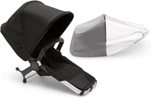 Bugaboo Donkey 5 Duo Complete Extension Kit, Side by Side Enhanced Design, Reversible Seat, One Hand Steering and Expandable Storage, Black - Image 1