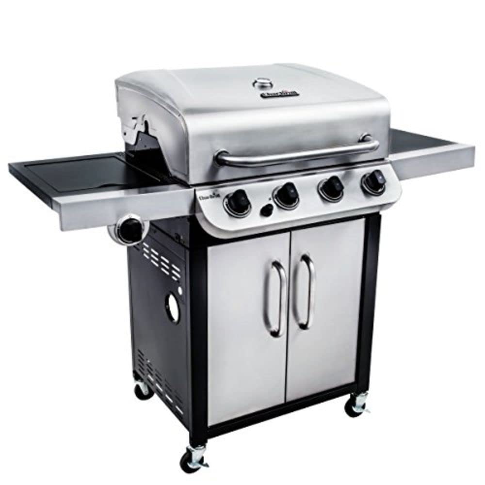 Char-Broil Convective Series 440S -- 4 burner gas grill with side burner, stainless steel finish. - Image 1