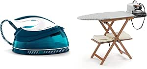 Philips Domestic Appliances PerfectCare Compact Plus Steam Generator - 2400W, 400g, Pressure 6.5 bar & Arredamenti Italia AR_IT- 622 ASTIR Ironing Board Foldable, Not Height Adjustable - Image 1