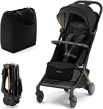 Kinderkraft Pilot 2 City Pushchair, Lightweight Pushchair, Innovative Folding System, Small Dimensions After Folding, Front Swivel Wheels, Black - Image 1
