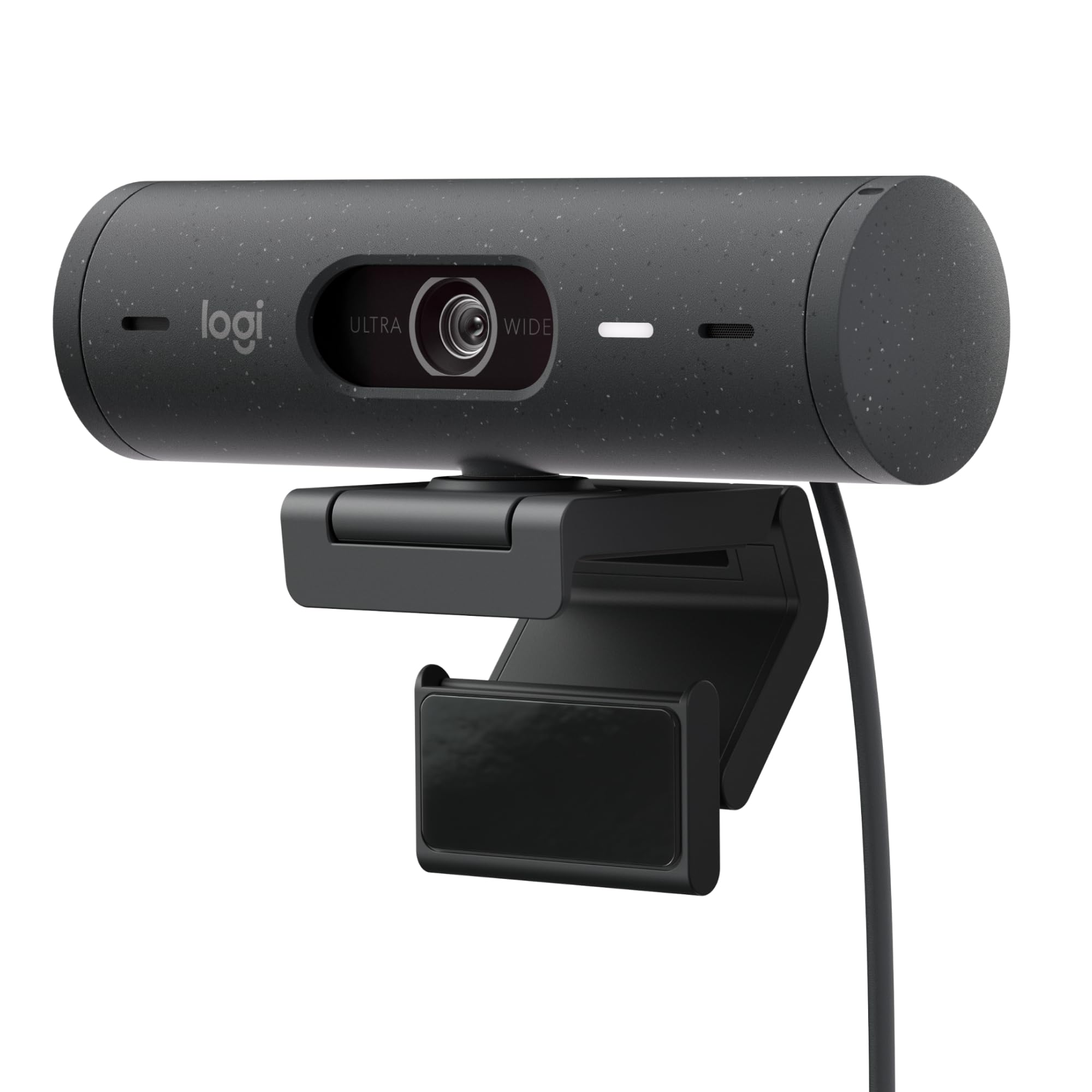Logitech Brio 500 HD Streaming Webcam with Expo Auto, Show Mode, Dual Noise Cancelling Microphones, Privacy Webcam Flap, Compatible with Microsoft Teams, Google Meet, Zoom, USB-C Cable - Graphite - Image 1