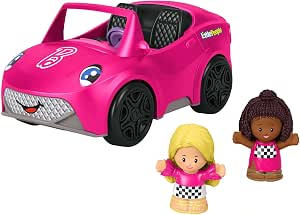 Fisher-Price Barbie Little People Convertible Set with 1 Push Sound Vehicle and 2 Figurines, Children's Toy, from 18 Months, HJN53 - Image 1