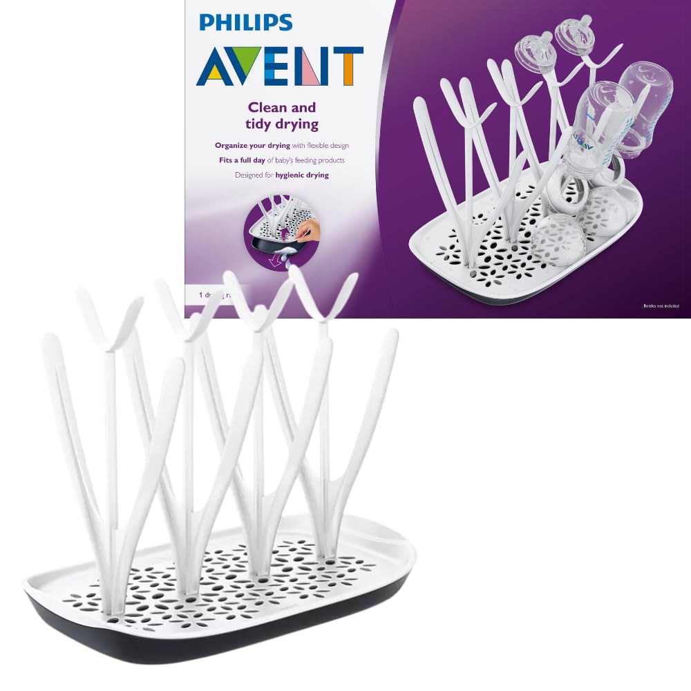 Philips Avent Design Drainer for 8 Bottles Black and White (Model SCF149/00) - Image 1